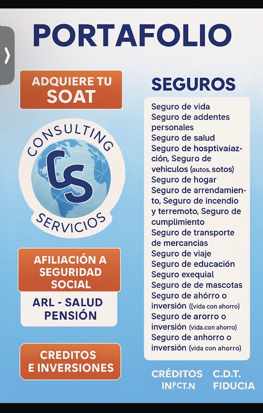 Consulting Servicios Especializados – Seguros – SOAT – Seguridad Social