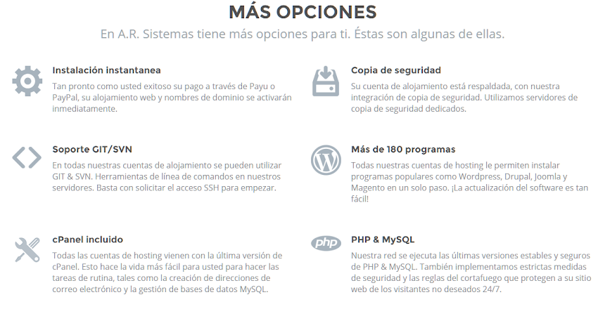 A.R. Hosting – Alojamiento web a tu medida