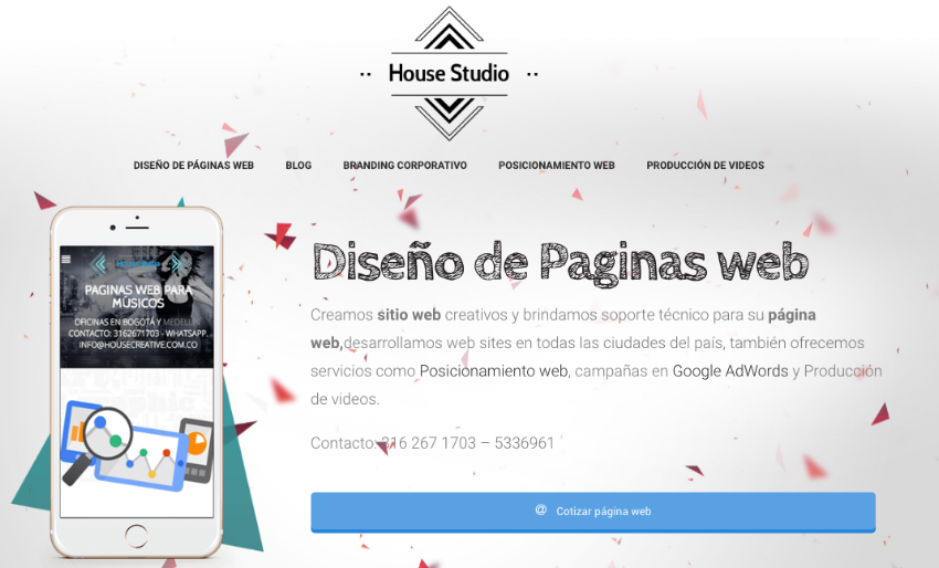 Diseño de páginas web – House Studio